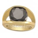 Orotex Gold Layered Black & White CZ Women's Ring