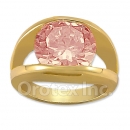 Orotex Gold Layered Pink & White CZ Women's Ring