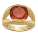 Orotex Gold Layered Red & White CZ Women's Ring