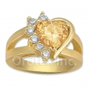 Orotex Gold Layered Yellow & White CZ Women's Ring