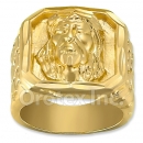 Oro Tex Gold Layered Jesus Men's Ring