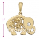 45465 Gold Layered CZ Charm