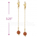 020011 Gold Layered Stone Earrings