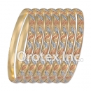 B014 Gold Plated Tri color Bangle