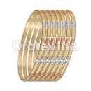 B037 Gold Plated Tri-Color Bangle