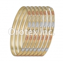 B044 Gold Plated Tri-Color Bangle