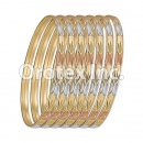 B046 Gold Plated Tri-Color Bangle