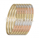 B049 Gold Plated Tri-Color Bangle