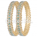 B086 Gold Layered CZ Bangle