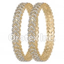 B087 Gold Layered CZ Bangle