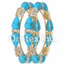 B104 Gold Layered CZ Bangle