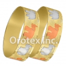 B165 Gold Layered Tri-Color 20MM Bangle