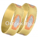 B166 Gold Layered Tri-Color 20MM Bangle