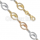 BR016 Gold Layered Tri Color Bracelet