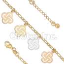 BR034 Gold Layered Tri Color Anklet