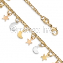 BR044 Gold Layered Tri Color Kids Bracelet