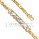 BR062  Gold Layered Two Tone Bracelet