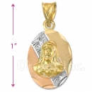 CH26-6  Gold Layered Sagrado Corazon Charm