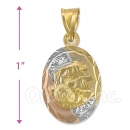CH26-9  Gold Layered Baptism Charm