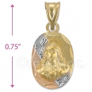 CH33-0  Gold Layered Sagrado Corazon Charm