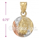 CH33-8 Gold Layered Tri-Color Charm