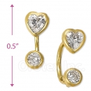 CH414 Gold Layered CZ Stud Earrings