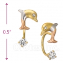 CH426 Gold Layered CZ Stud Earrings