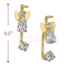 CH556 Gold Layered CZ Stud Earrings