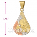 CL22B Gold Layered Tri-color Charm