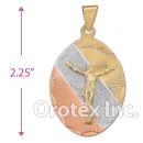 CL33B Gold Layered Tri-color Charm