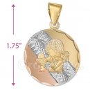 CL53  Gold Layered Tri-color First Communion Charm (Girls)