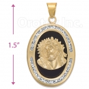 CL74 Gold Layered CZ Onyx Charm