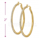 EH001 Gold Layered CZ Hoop Earrings 1/12