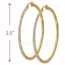 EH004 Gold Layered CZ Hoop Earrings 2/6
