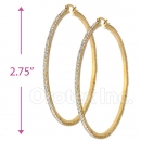 EH005 Gold Layered CZ Hoop Earrings 2/8