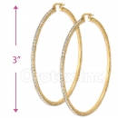 EH006 Gold Layered CZ Hoop Earrings 2/10