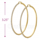EH007 Gold Layered CZ Hoop Earrings 2/12
