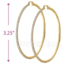 EH008 Gold Layered CZ Hoop Earrings 2/14