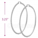 EH010 Silver Layered CZ Hoop Earrings 1/12