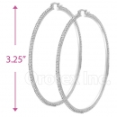 EH011 Silver Layered CZ Hoop Earrings 1/14