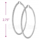 EH016 Silver Layered CZ Hoop Earrings 2/8