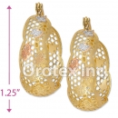 EH021 Gold Layered Tri-color Hoop Earrings
