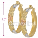 EH047 Gold Layered Tri-color Hoop Earrings