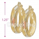 EH070 Gold Layered Tri-Color Hoop Earrings