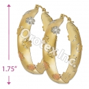 EH075 Gold Layered Tri-color Hoop Earrings