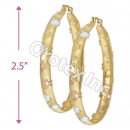 EH099 Gold Layered Tri-Color Hoop Earrings