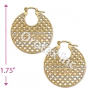 EH104 Gold Layered Tri-color Hoop Earrings