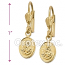 EL005 Gold Layered Long Earrings