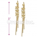 EL025 Gold Layered Long Earrings