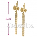 EL028 Gold Layered Long Earrings